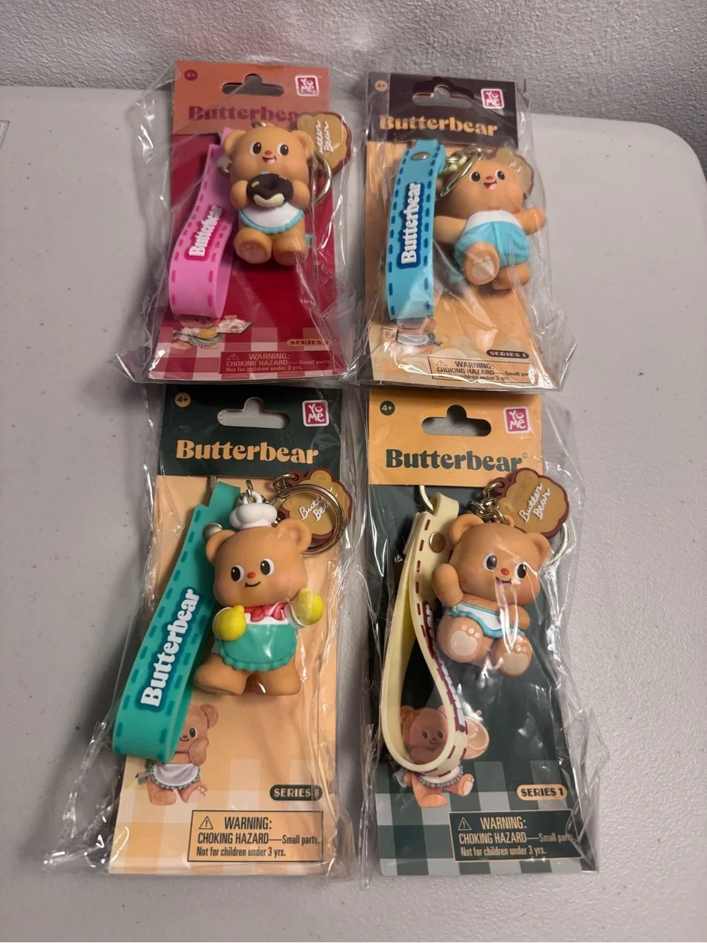 Butter Kids Toy Keychain Pack - Pink, Blue, Teal, Cream