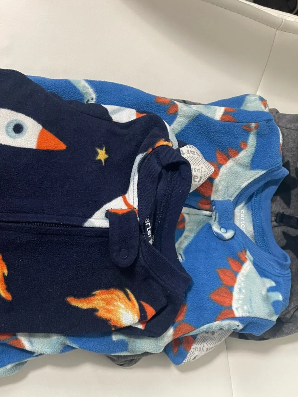 3 Pairs Carter's Fleece Pajamas Size 18‎ Months See All photos