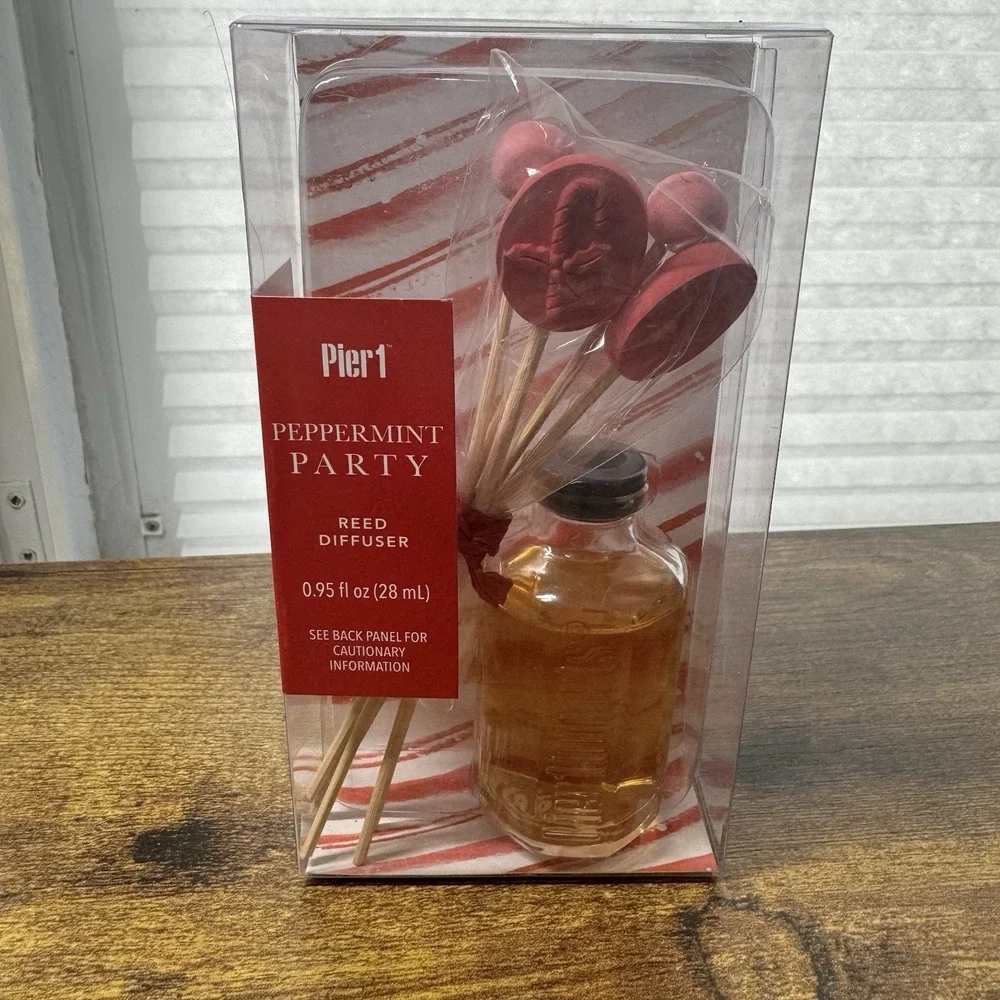 Pier 1 Imports‎ Peppermint Party Reed Diffuser .95 oz~NEW SEALED Discontinued