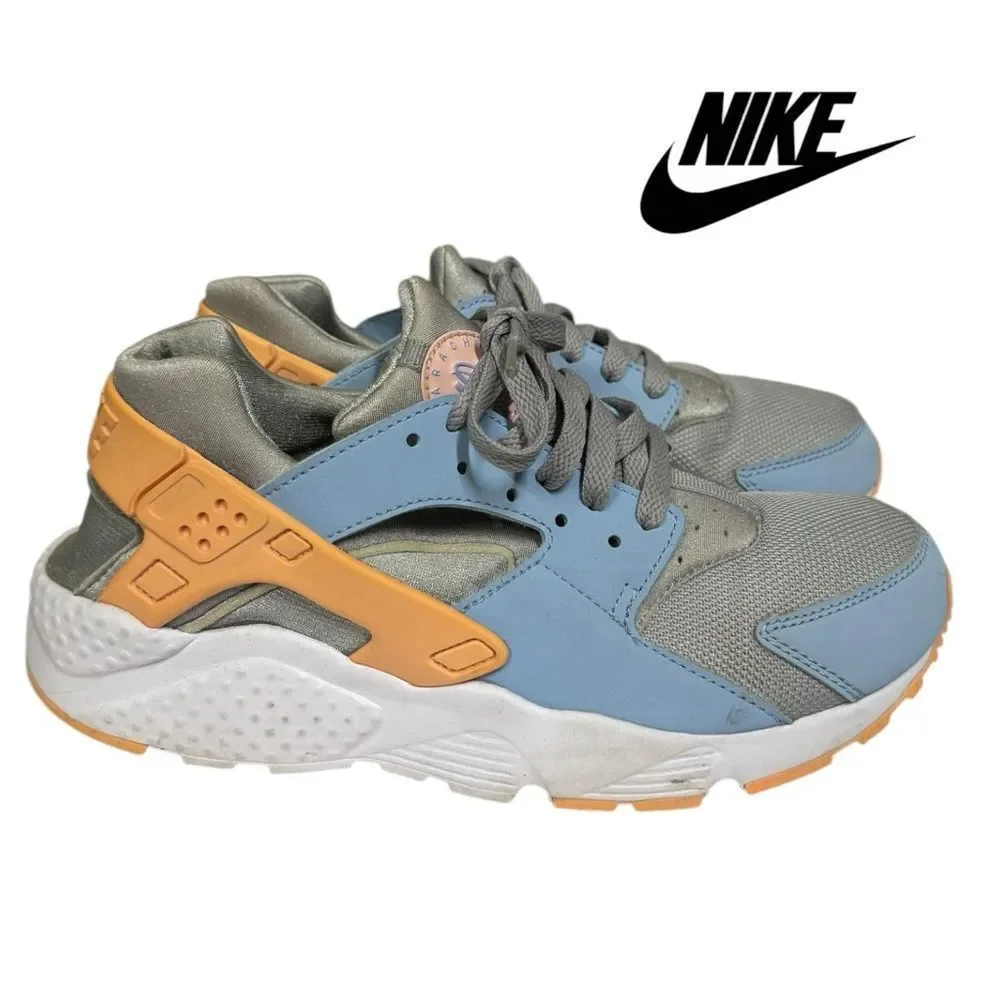 Nike Huarache Run Big Kids Blue Coral Running Shoes Sneakers 6.5  6.5Y