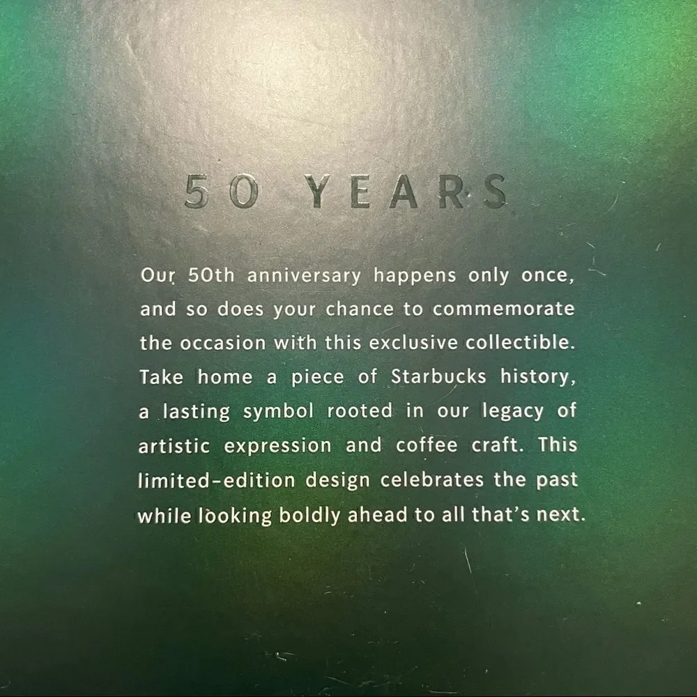 NWT Starbucks 50th Anniversary 12 oz. Mermaid Tumbler