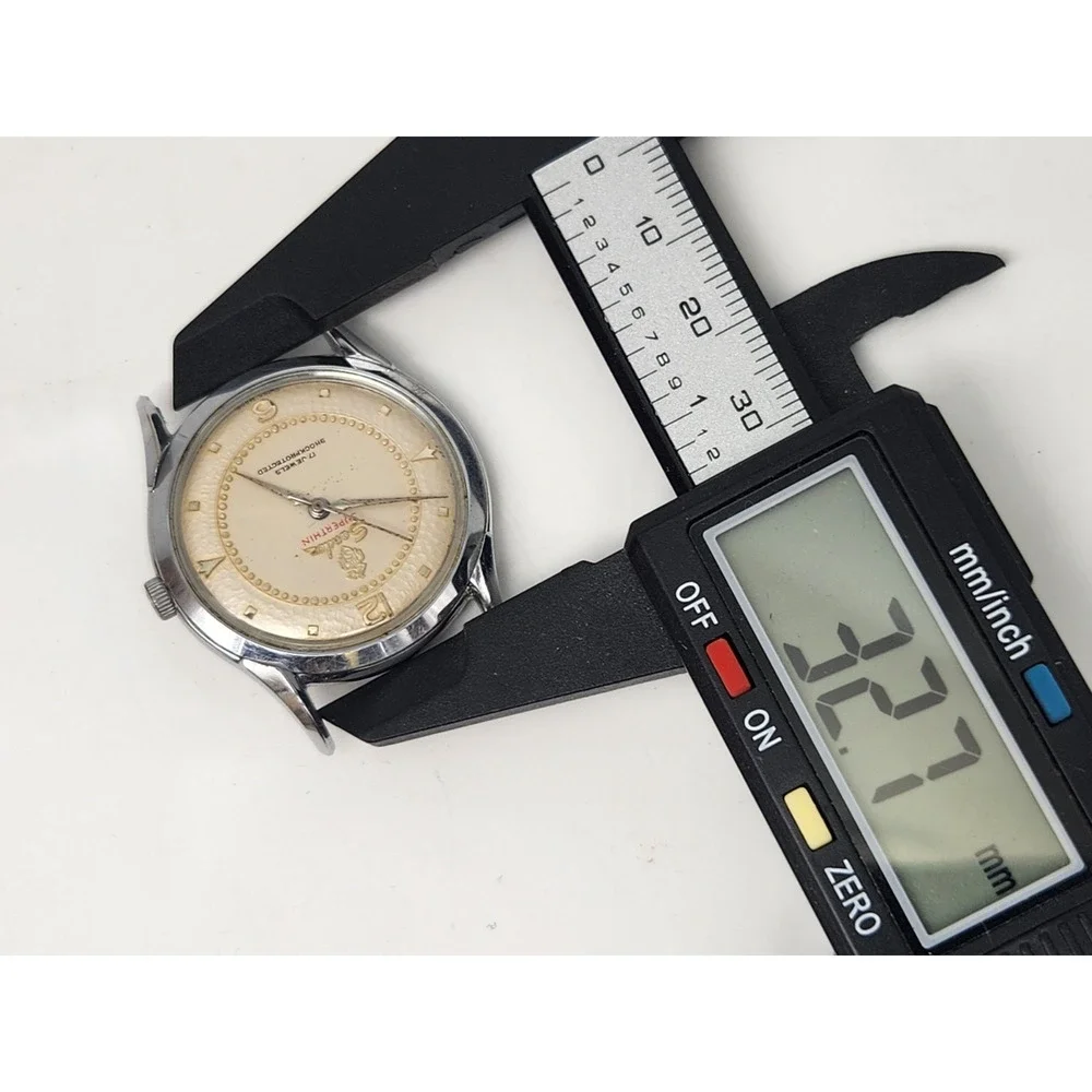 Vtg Sandoz Superthin 17 Jewels Guilloché Dial Waterproof - Runs, Needs Service