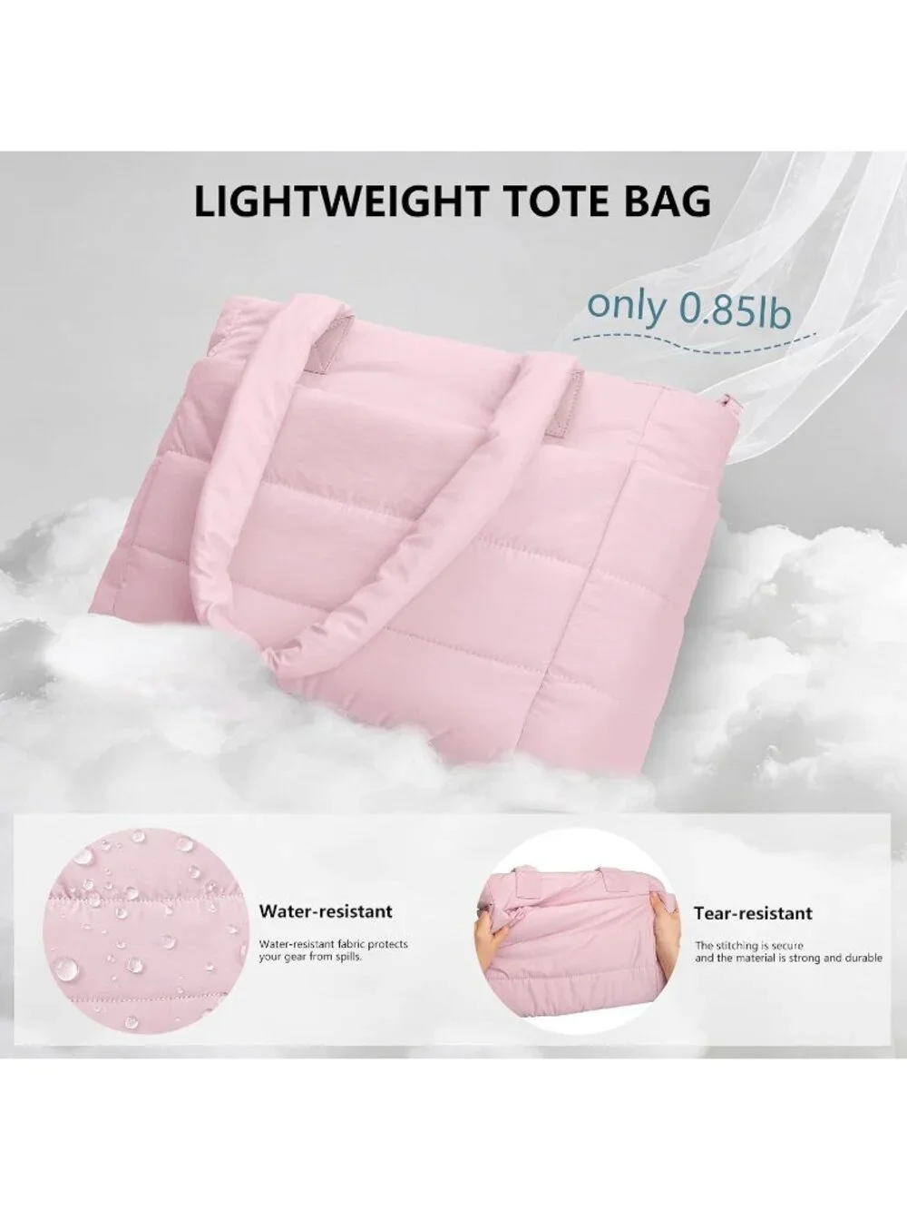 N/A puffer tote
