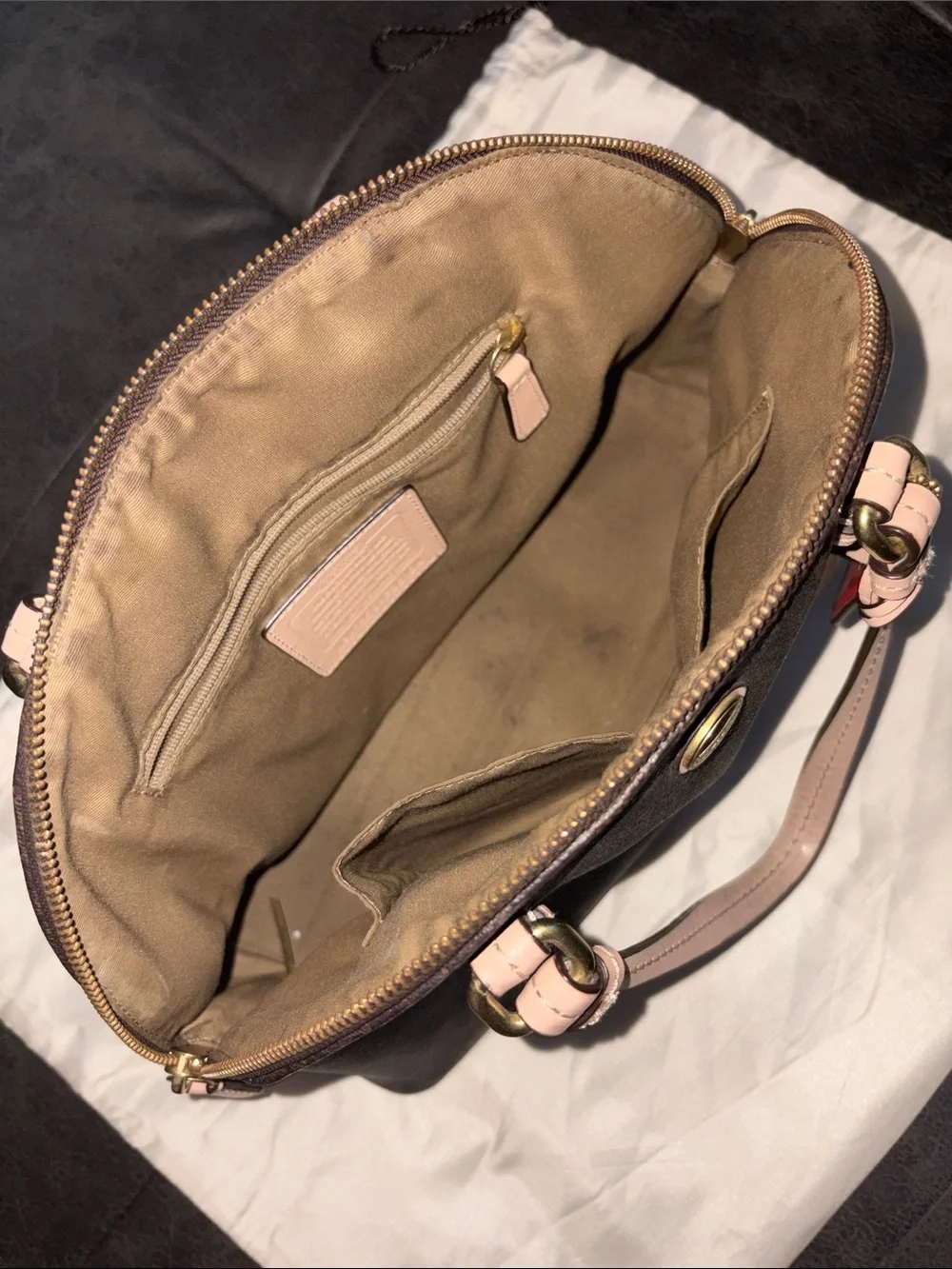 Coach signature coated