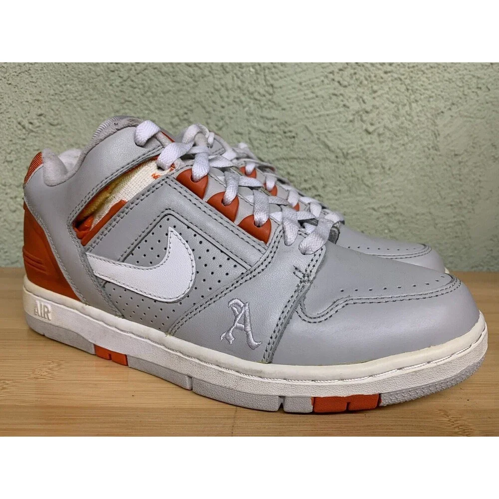 NIKE AIR FORCE 2 II GREY ORANGE 305602-013 ALPHA PHYSICAL CLUB terminator Sz 8.5