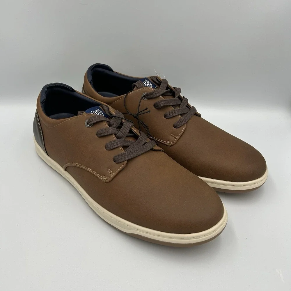 Chaps Men's Matt Derby‎ Lace-Up Casual Dress Comfort Memory Foam Shoes Brown 10