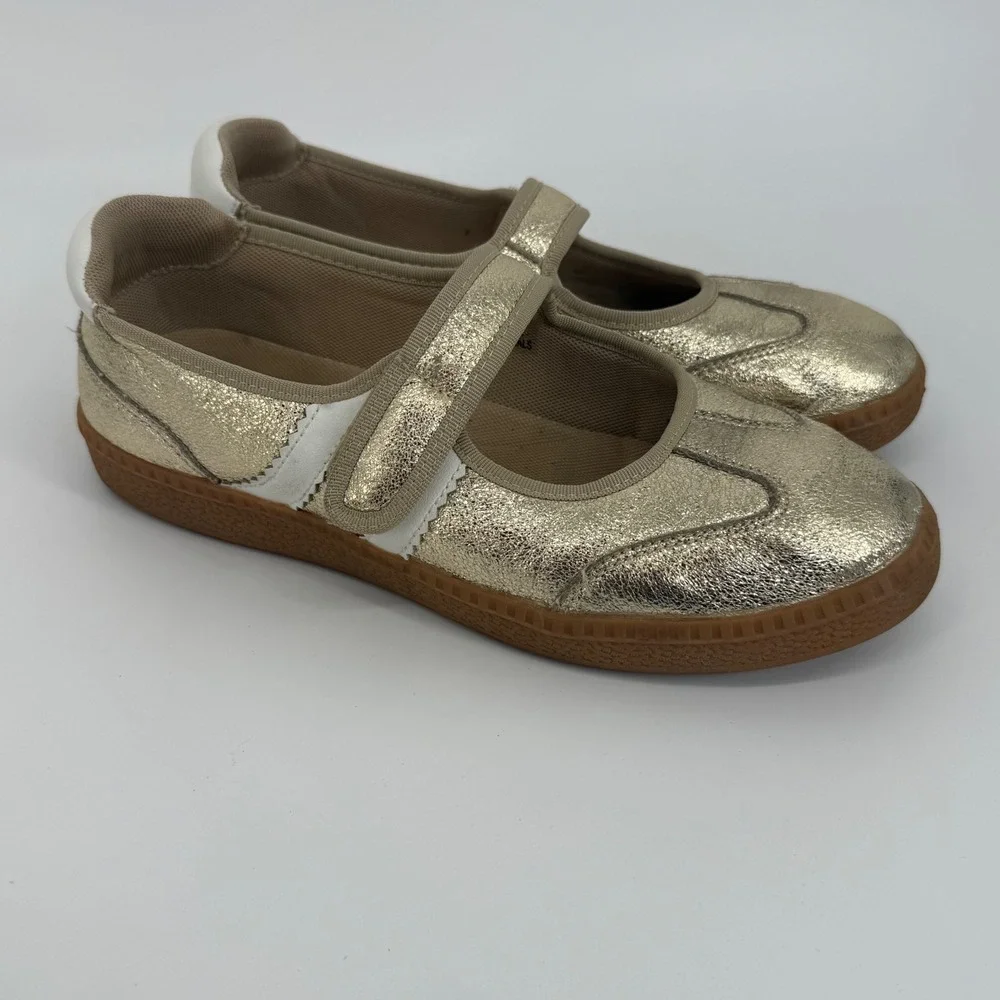 Hey Girl Mary Jane Sneakers Girls Size 10‎ Gold Good Metallic Calm Down 10 Shoes