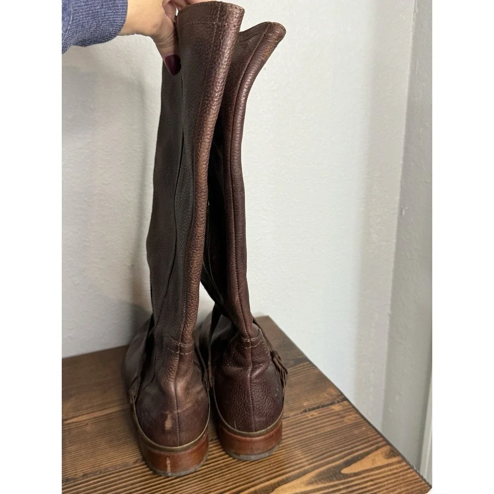 UGG Australia Channing 3184 Brown Tall‎ Leather Riding Boots Size 9 US
