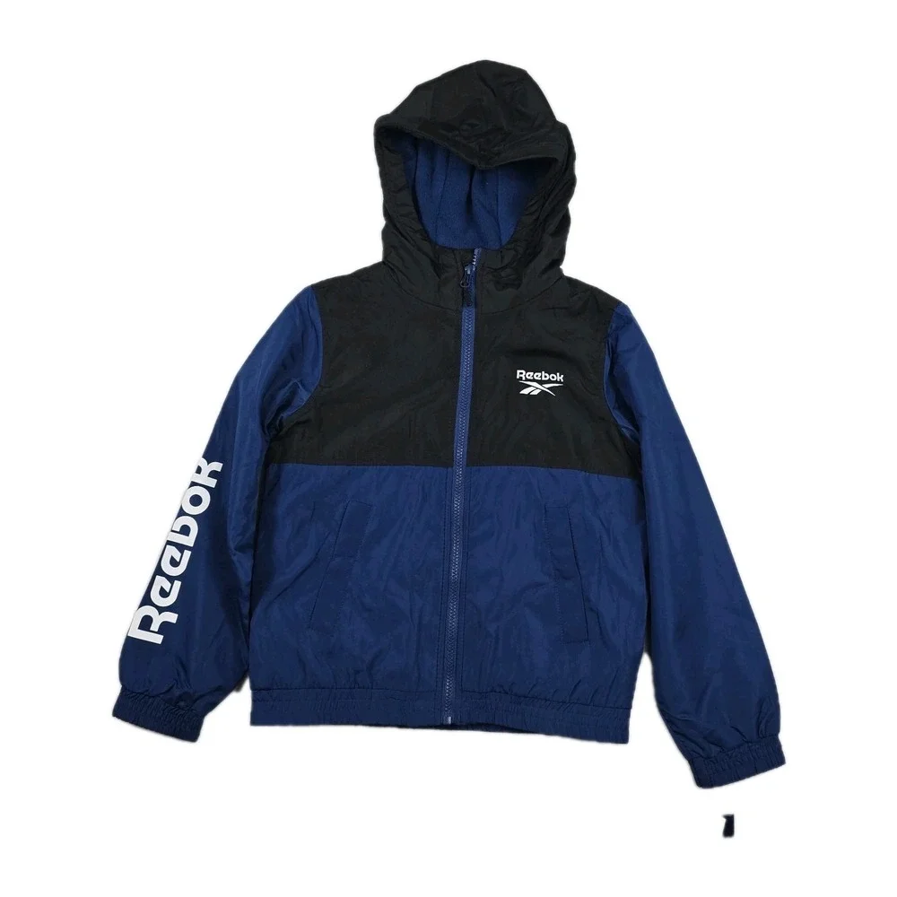 Reebok Boys Size‎ 6 Batik Blue Full Zip Fleece Lined Jacket New