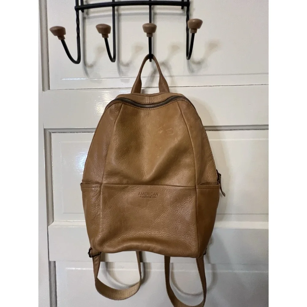 American Leather Company Denise Mini Soft Brown Genuine Leather Backpack