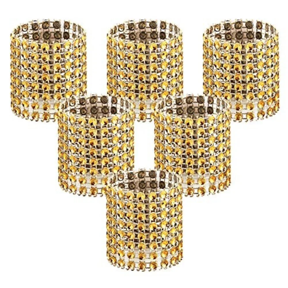 50pcs Napkin Rings, Gold Napkin Rings Buckles for Table Decorations, Wedding, Di