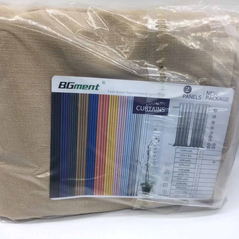 Linen Indoor Curtains NIP 2 Panels 52