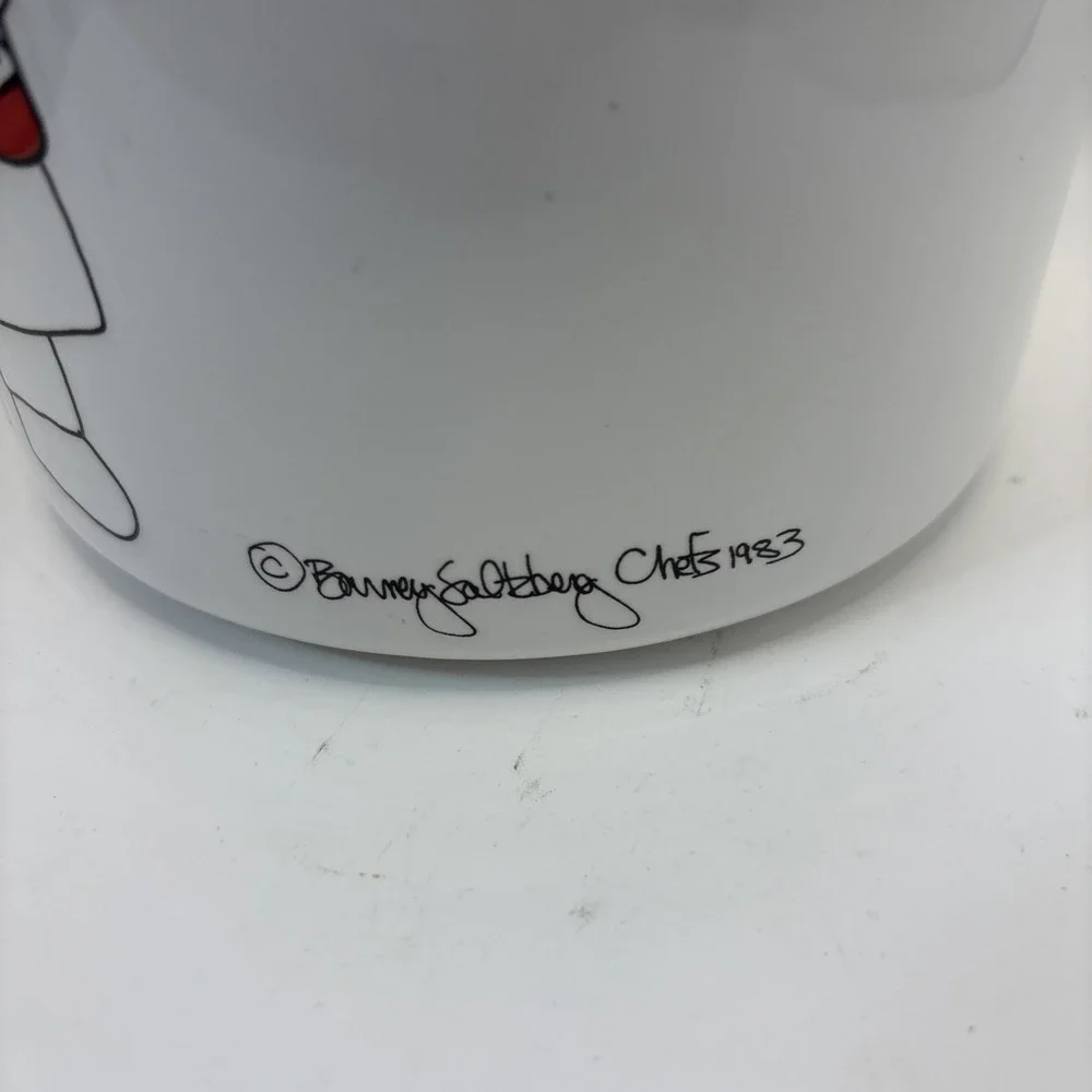 Vtg Barney Saltzberg Chefs‎ 1983 Sugar Canister Cookie Jar Made In USA Read