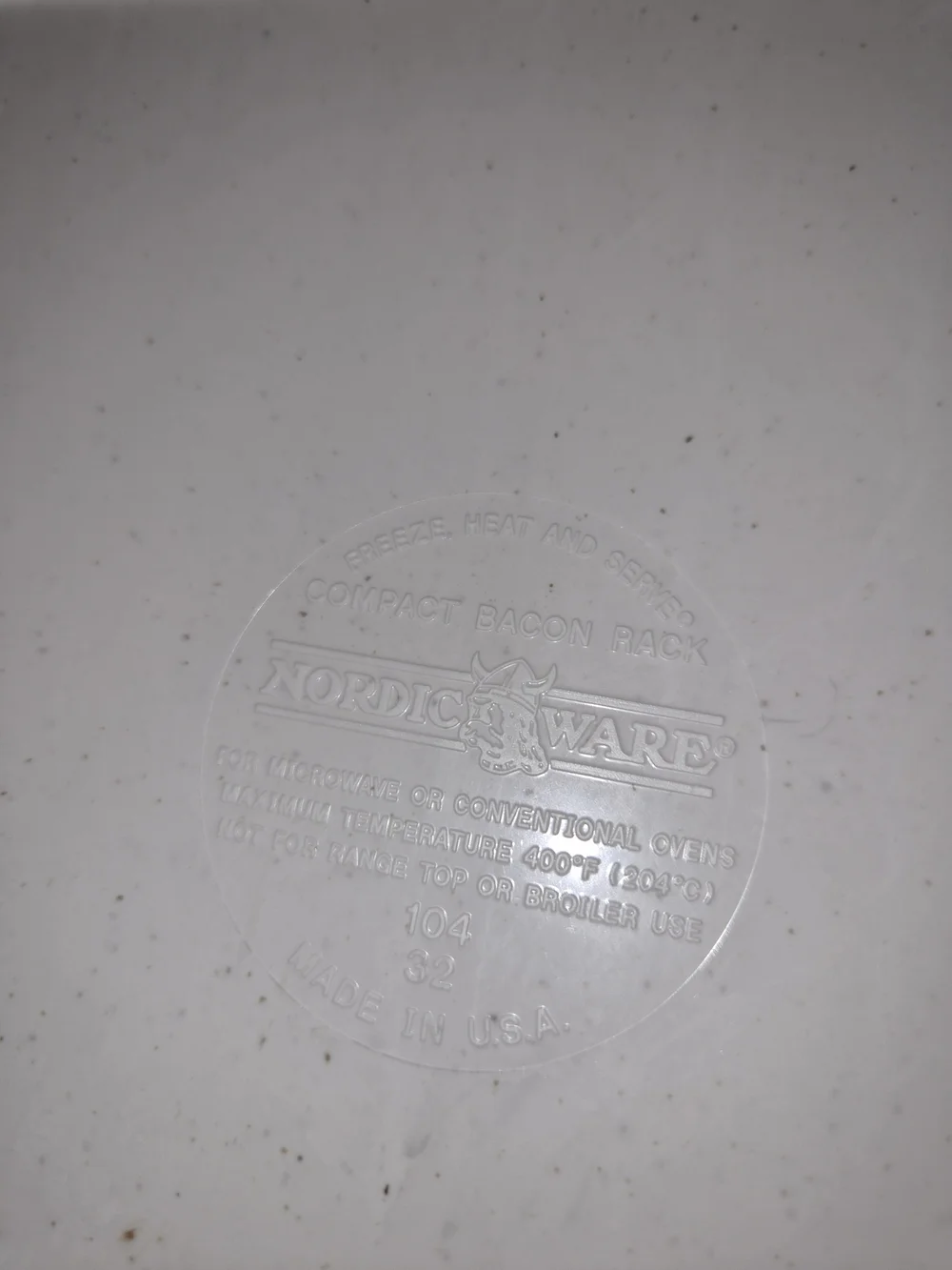 Nordic Ware clear plastic