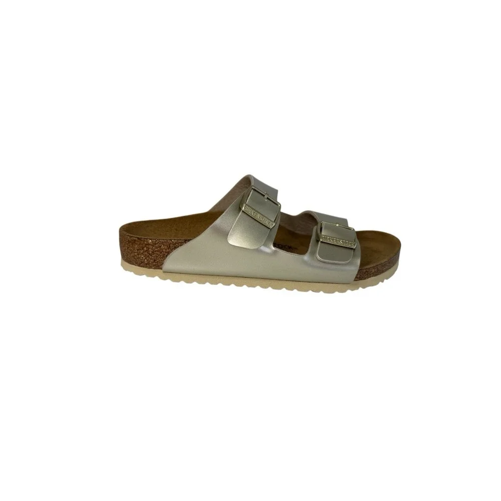 Birkenstock Arizona Kids Gold Electric Metallic Girls Size 13C‎