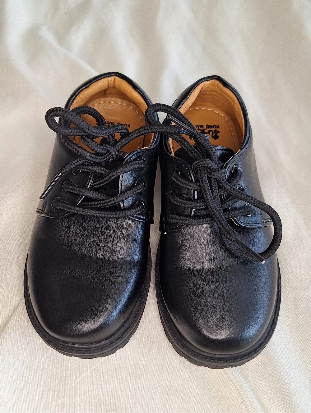 Toddler Kids Classic Black Lace-Up Dress Shoes Size 27/10