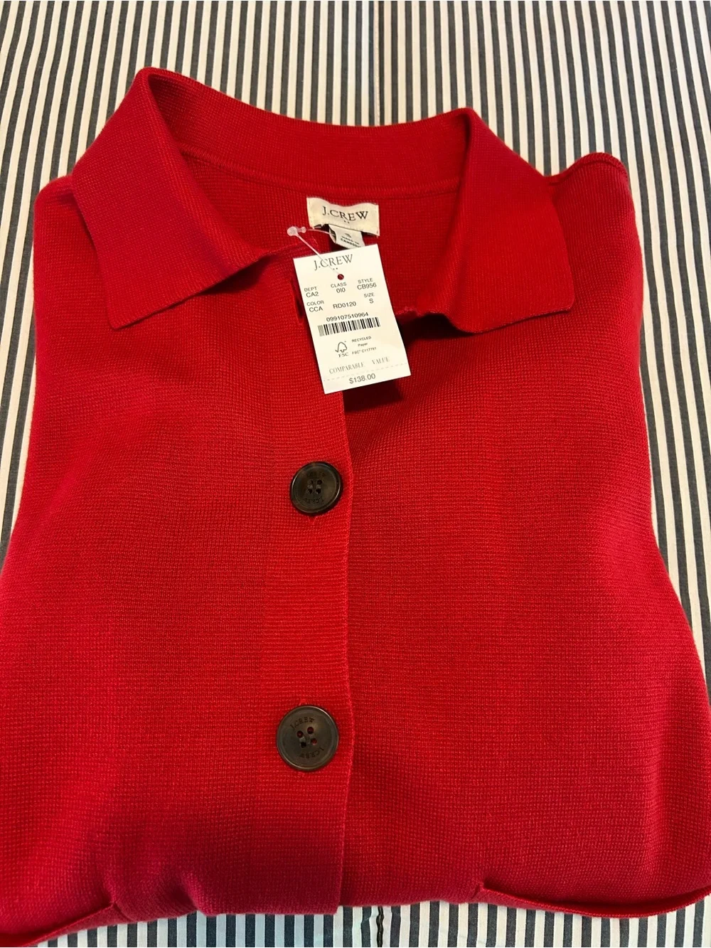 J. Crew vibrant red