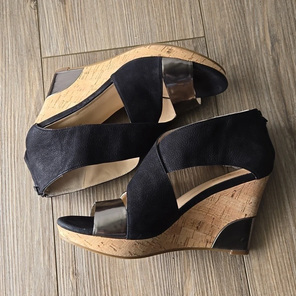 Cole Haan Irving Cork Wedge Open Toe Sandal