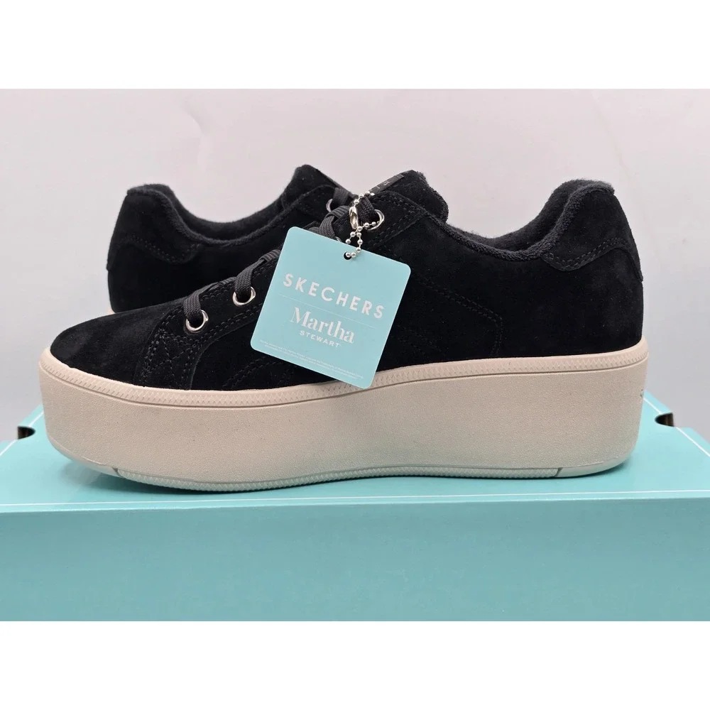 Skechers Martha Stewart Shoes Women Plateau Chic Lady Platform Black 158821 Sz 7