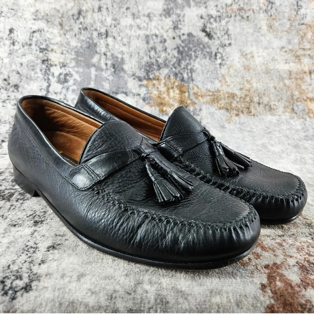 Johnston & Murphy Leather Tassel‎ Loafer Dress Shoes Mens 11 Slip On Loafers