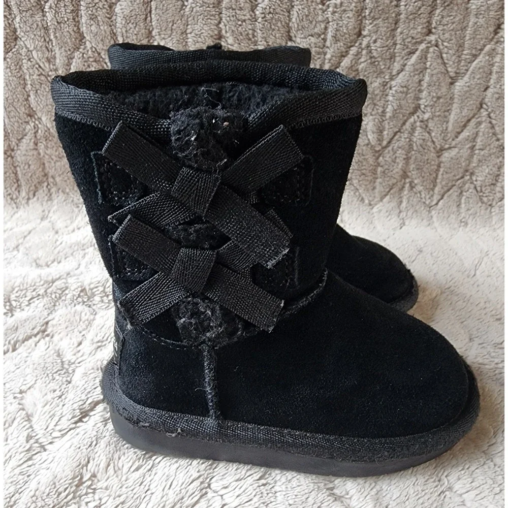 Koolaburra By UGG Black Victoria Mini Boots Little Girls 6