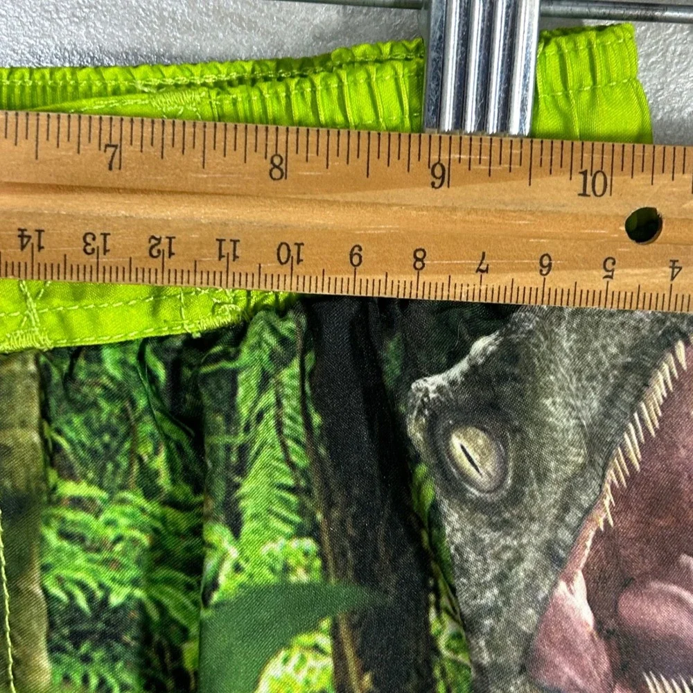 Jurassic World Boys Swim Trunks Green Dinosaur Graphic‎ Swimsuit Size 7