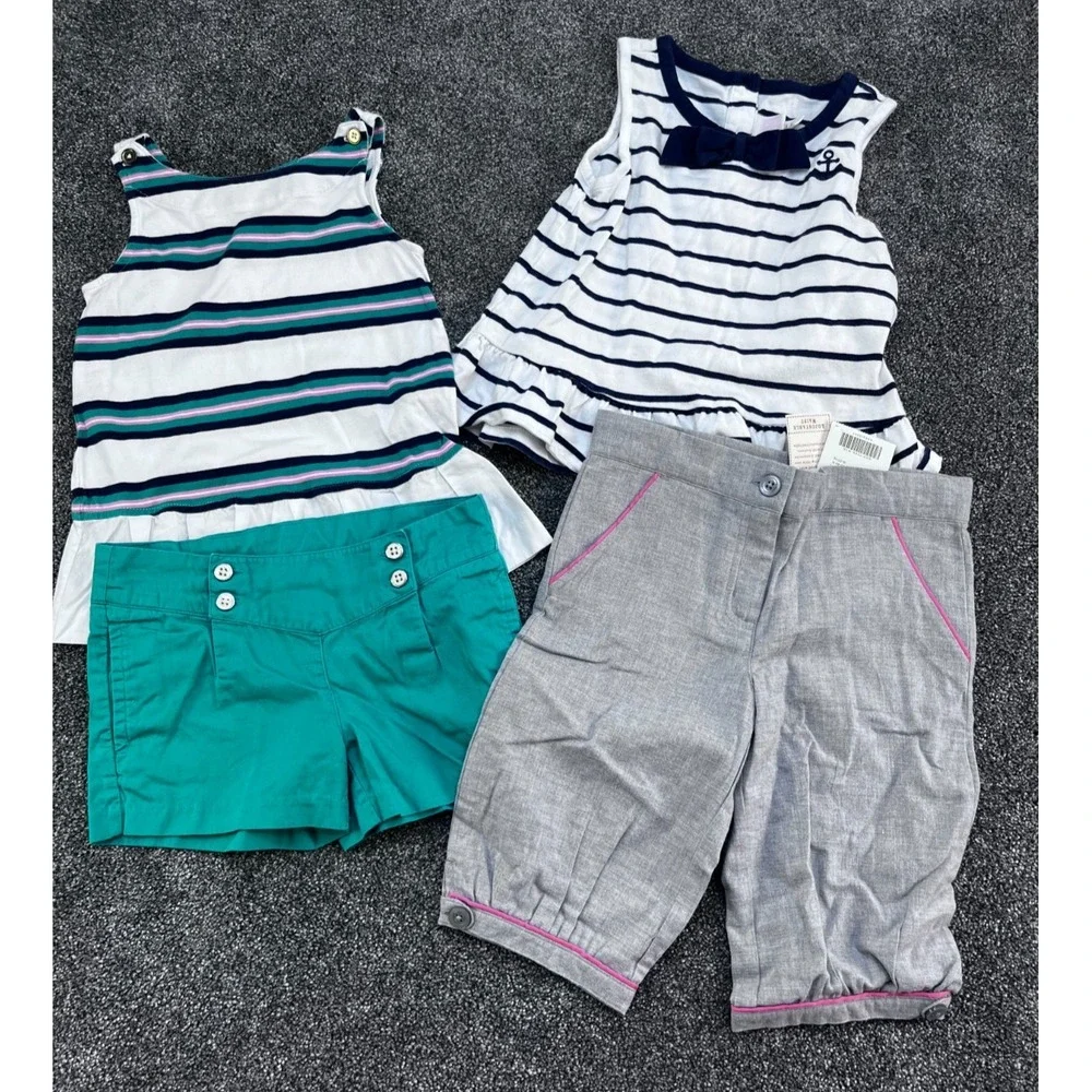 Lot of 4 pieces size 5 Janie and Jack girls Pants and shirts‎
