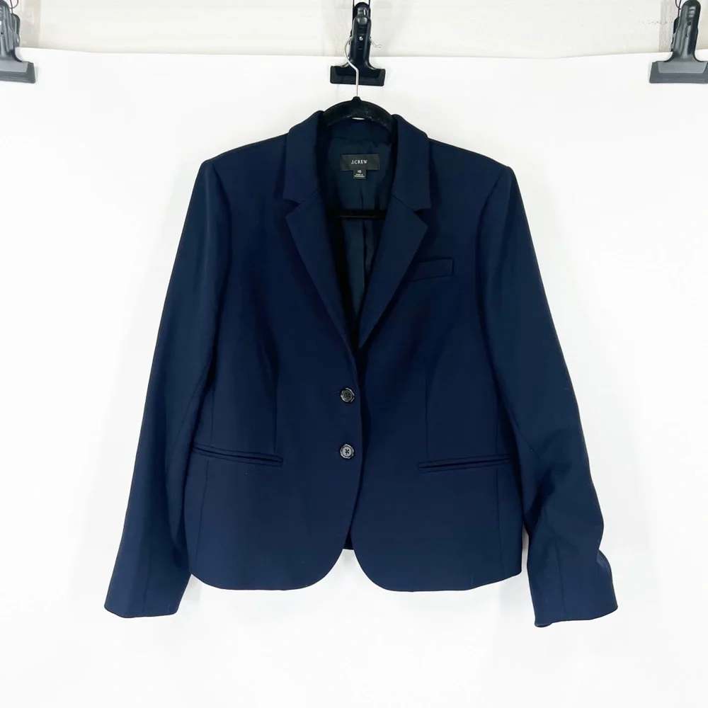 J. Crew Navy Two-Button Long Sleeve Blazer