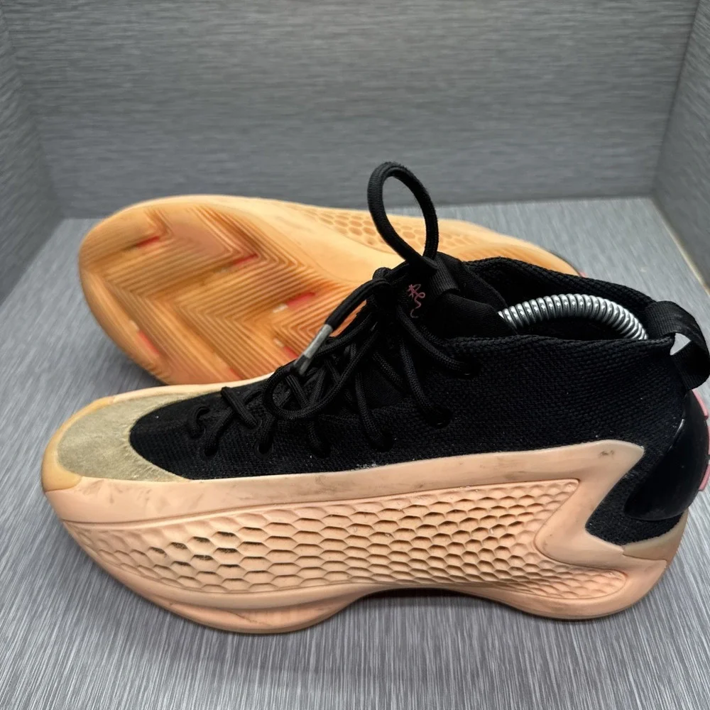 Adidas AE 1 With Love Anthony Edwards Basketball Shoes Mens 7 Black Peach Orange