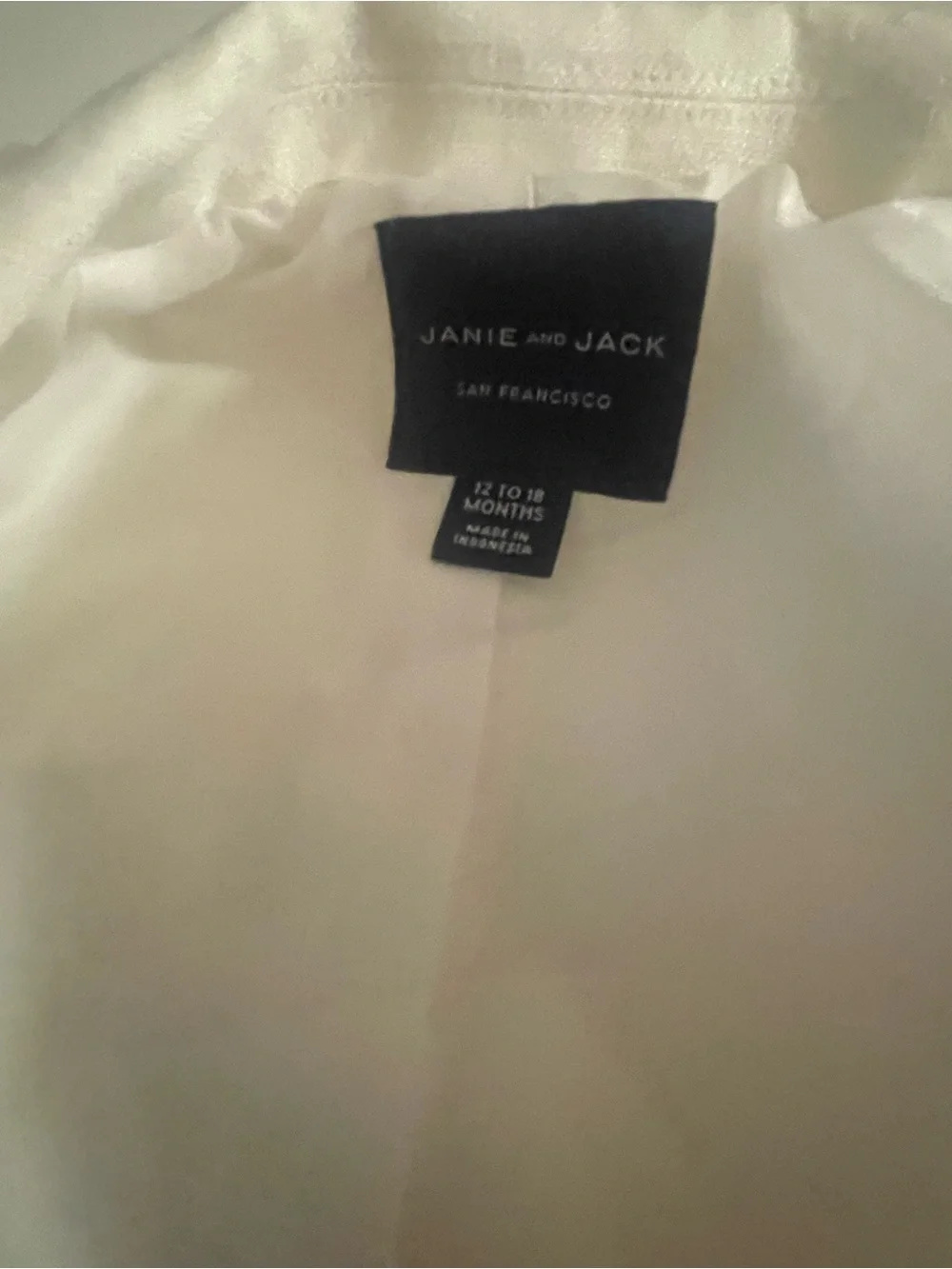 Janie and Jack classic cream