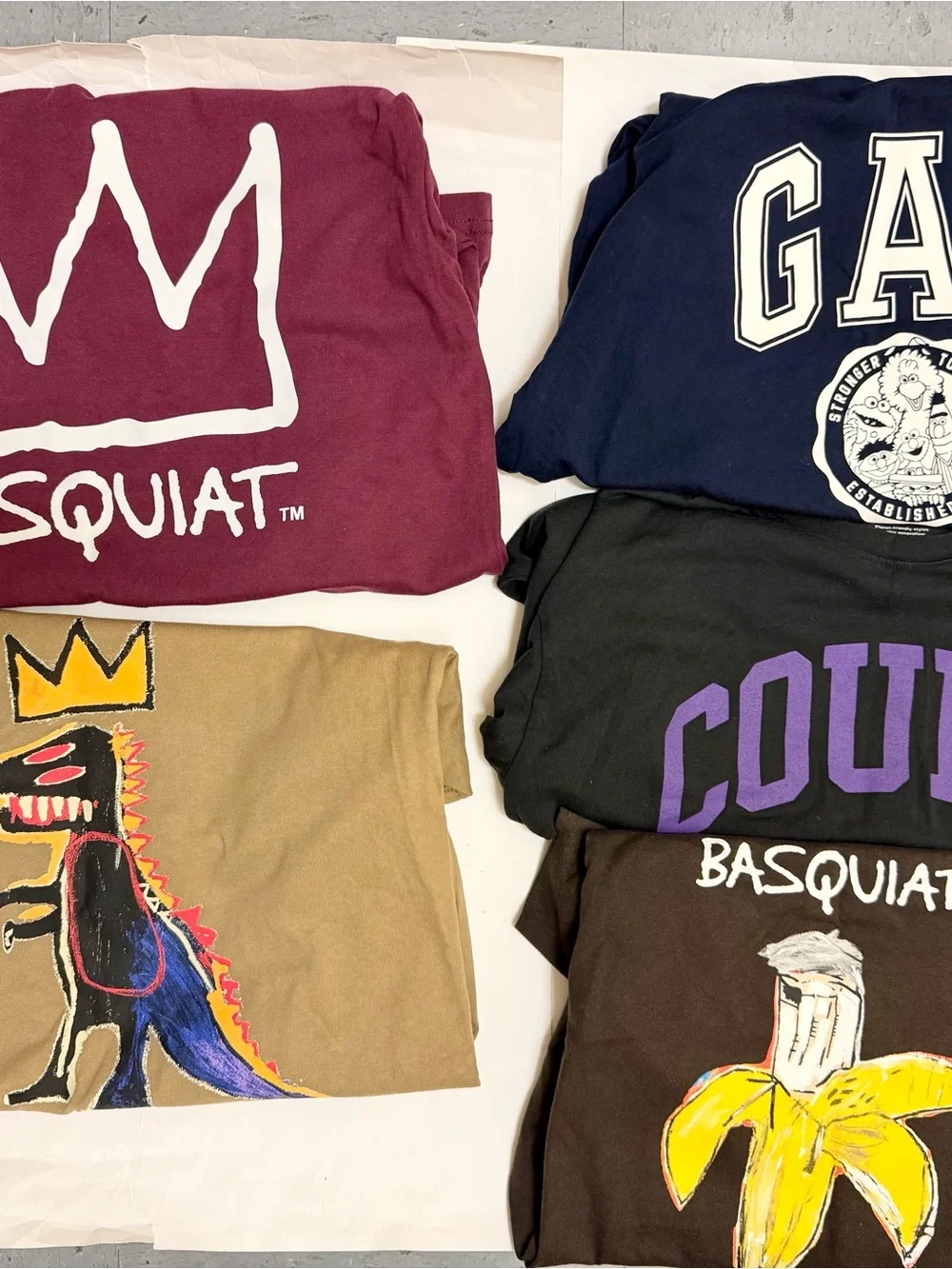 Gap Basquiat and Sesame Street Long Sleeve T-Shirt Bundle Boys Size 18/20