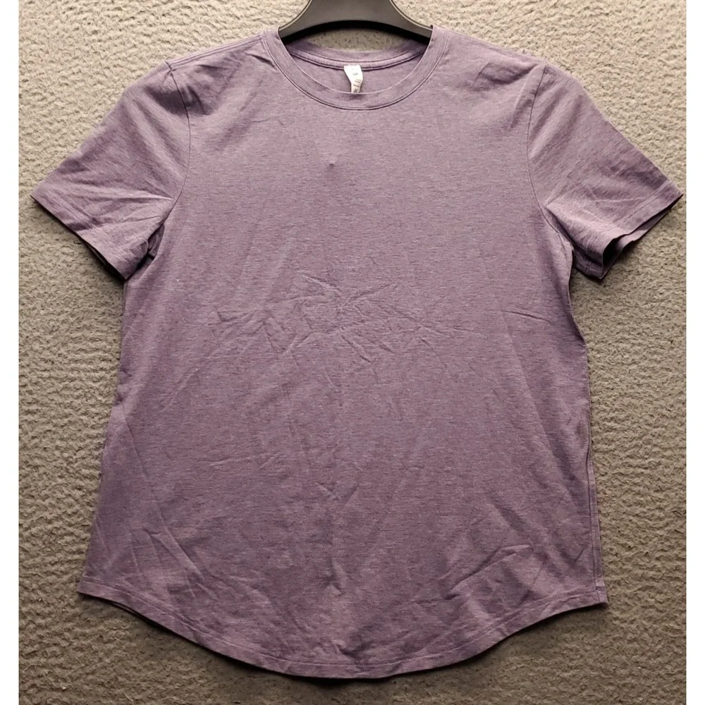 Lululemon T-Shirt Womens 6 Purple Heathered Short Sleeve Crew Neck Pullover Tee