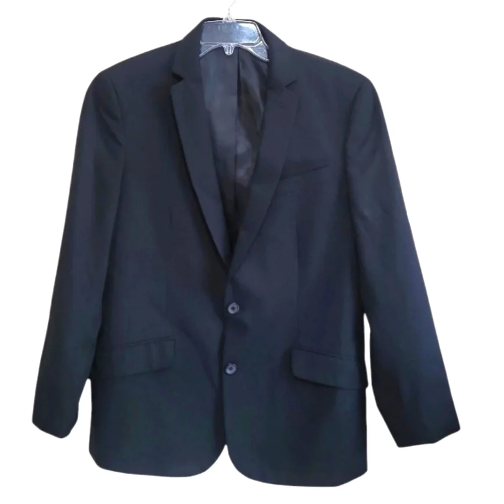 Kennth Cole Reaction Mens Black Blazer Jacket Size 40R