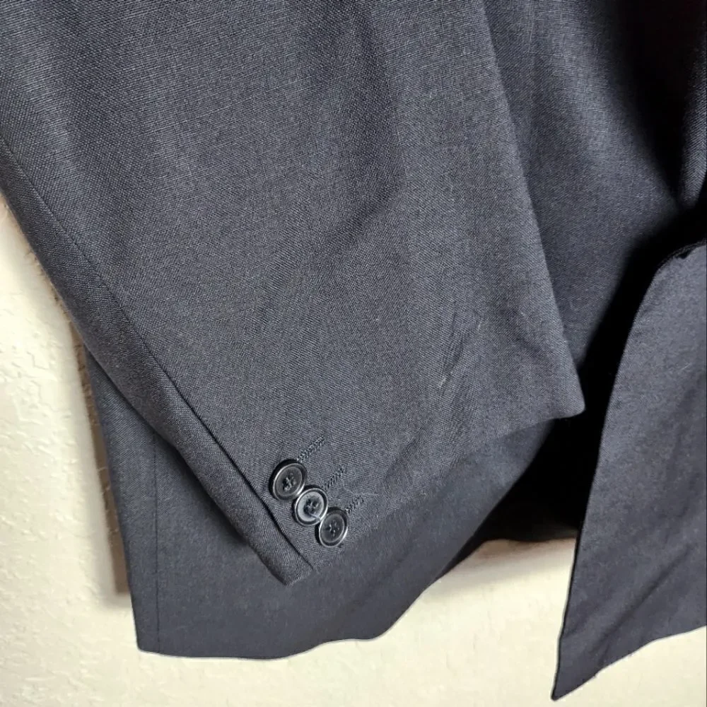 Vintage Missoni Example Men's Wool Double Breasted Blazer Black Siize 44R