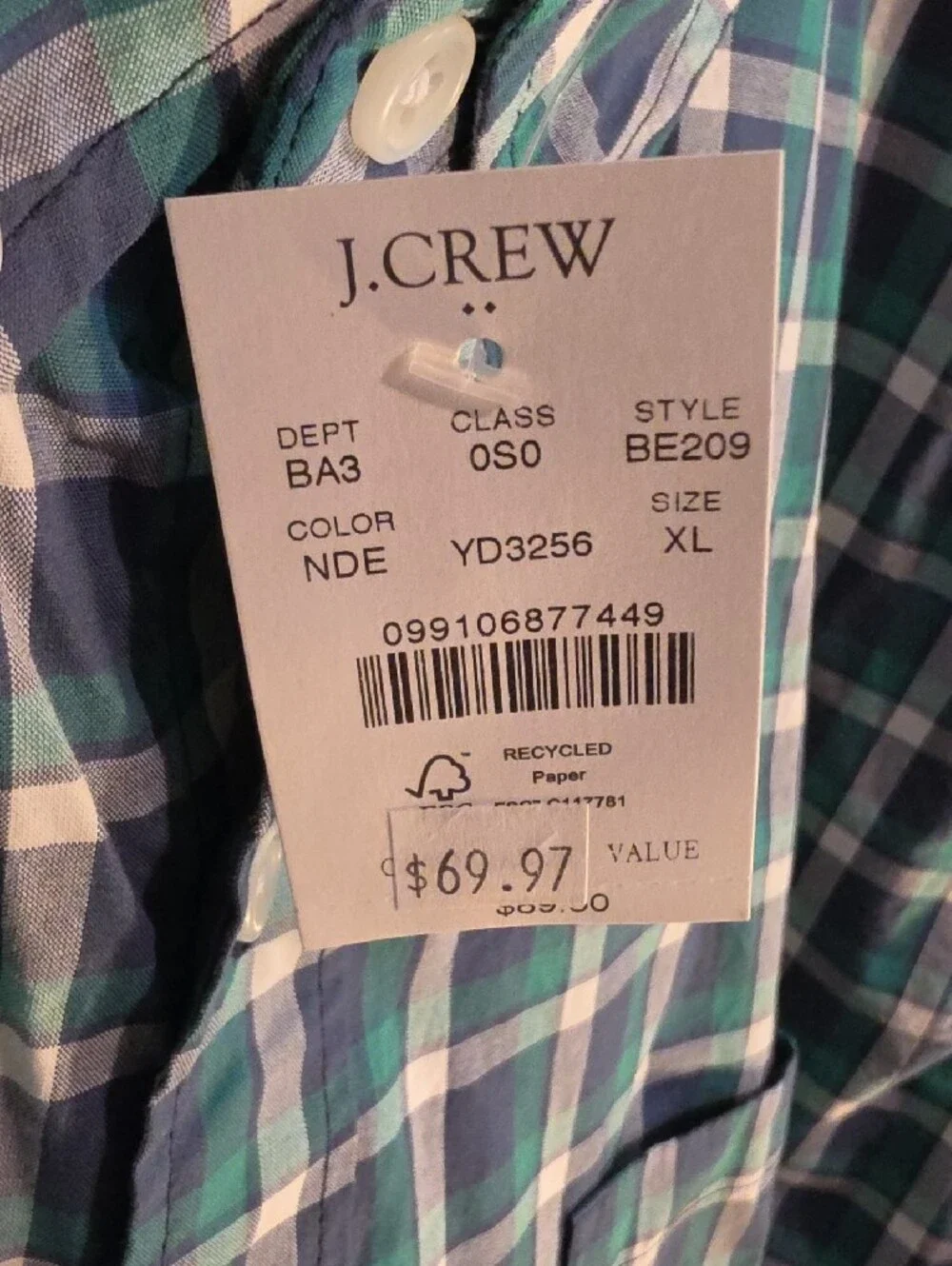 J. Crew new lightweight
