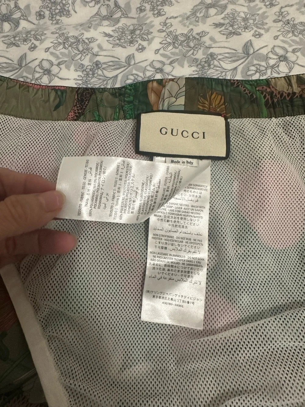 GUCCI Flora Snake swim shorts