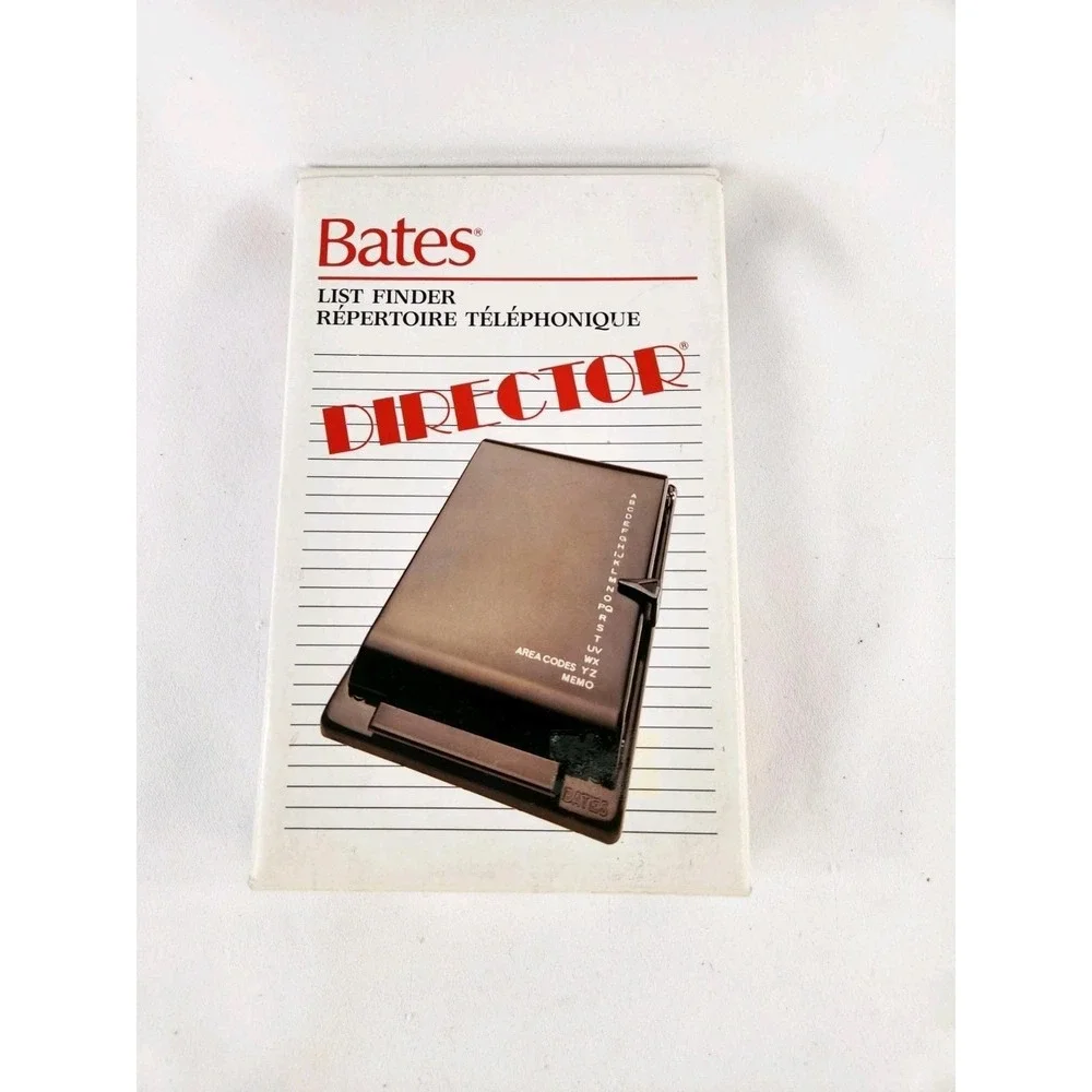 NEW‎ Vintage Metal Bates Secretary Telephone Address Directory Desk Rolodex Book
