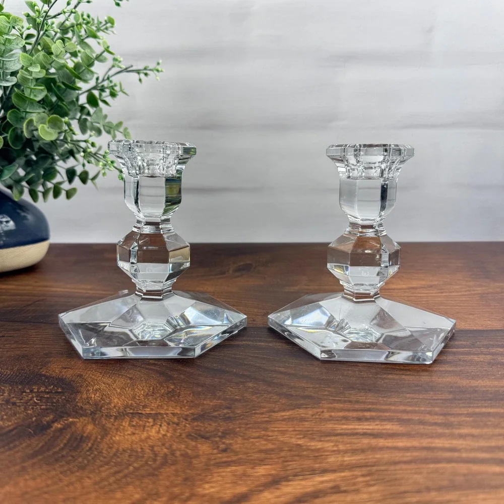 Val St Lambert pair signed