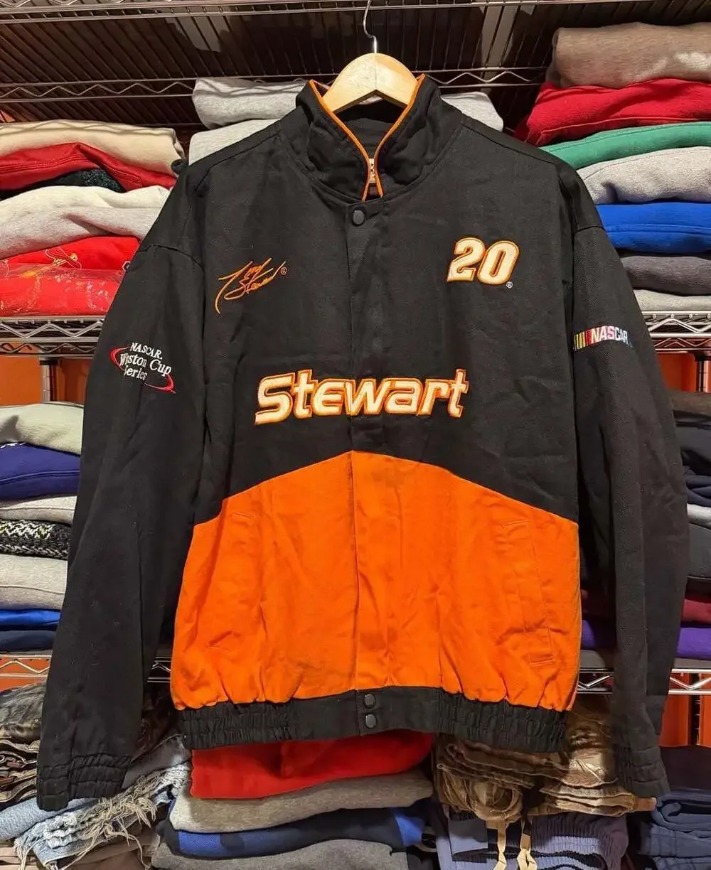 Vtg Winners Circle Tony Stewart #20 Home Depot Nascar Racing Jacket Large