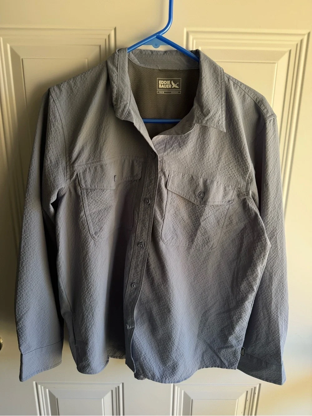 Eddie Bauer Lightweight Gray Button-Up Shirt Jacket