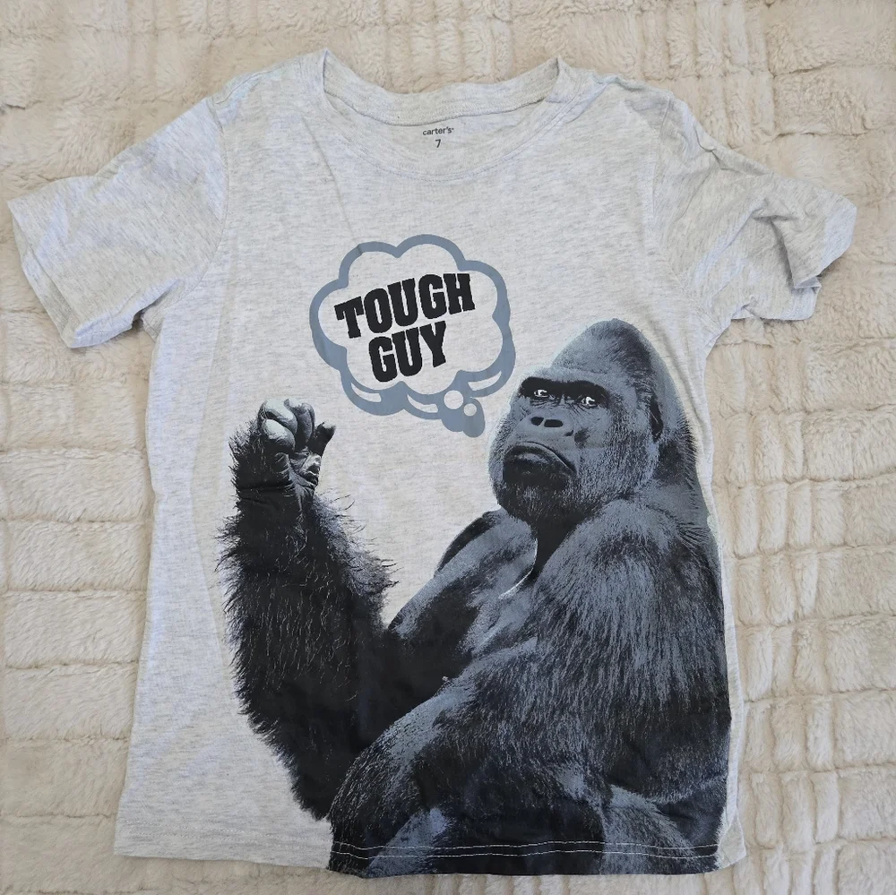 Carter's Youth 7 Gray Tough Guy Gorilla Tee