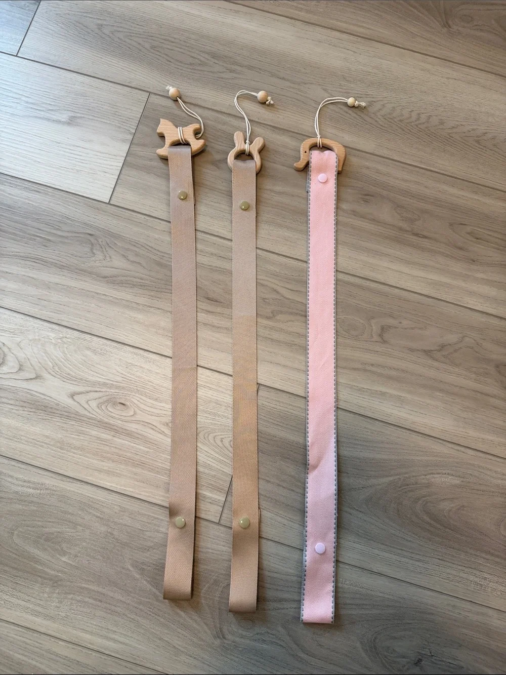 Kids Neutral and Pink hair accessories Clip Straps