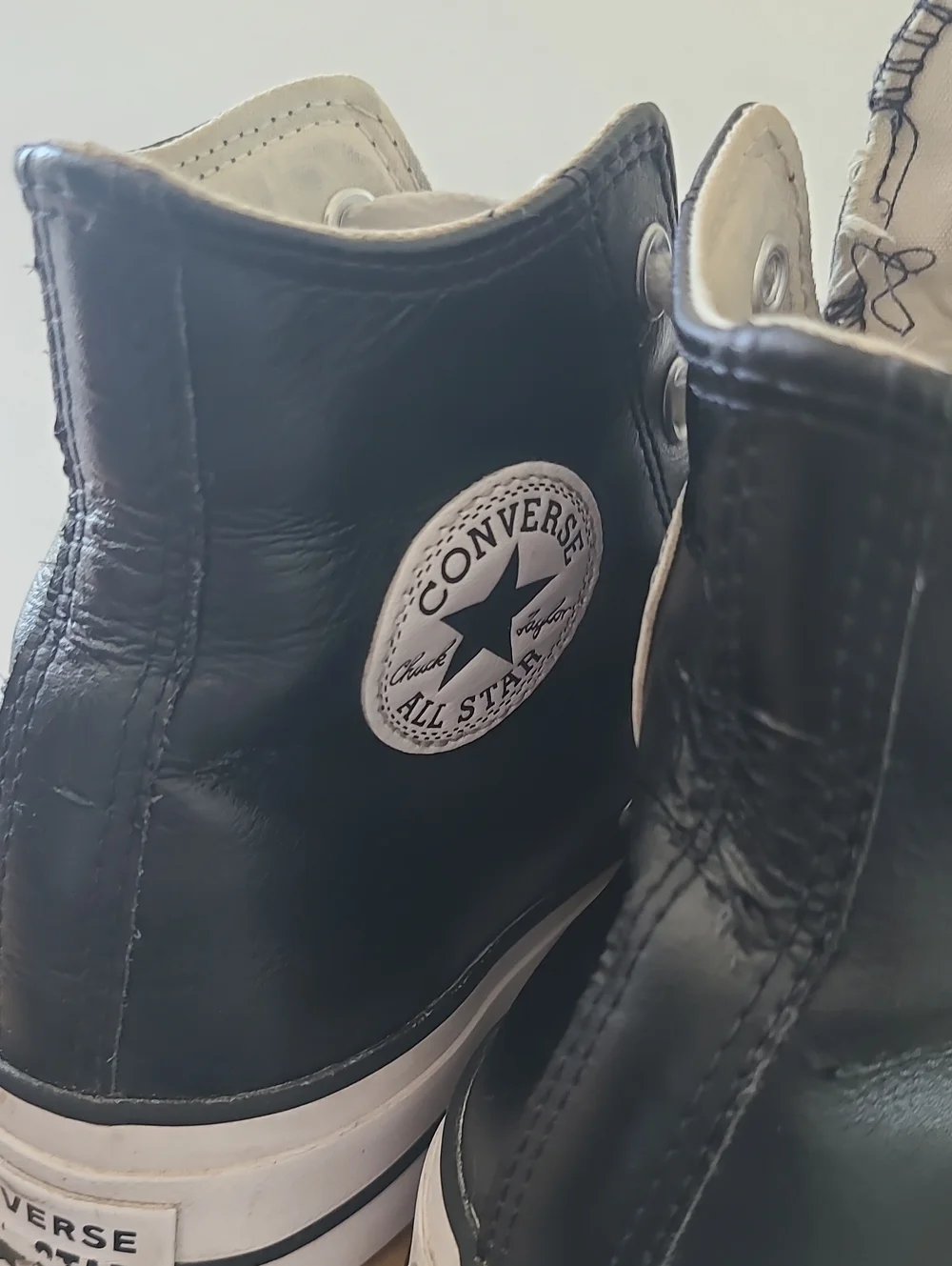 Converse black leather