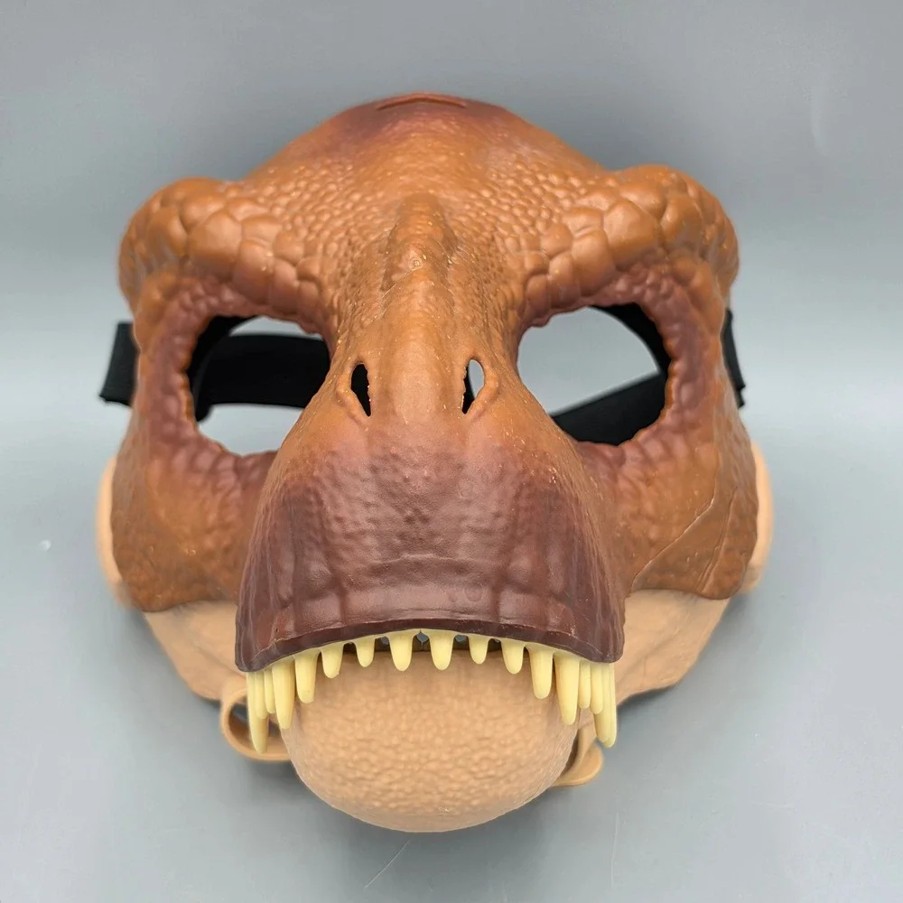 Mattel Mask Unisex OS Brown Jurassic World T-Rex Dino Head Costume Toy Accessory