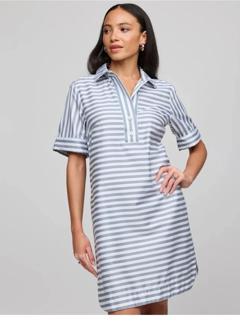 Aileen dress blue white