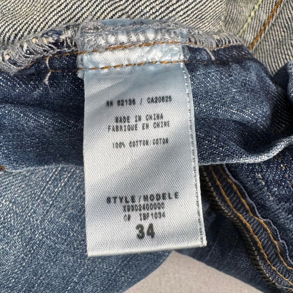 Guess Jeans Mens 34‎ Medium Wash Bootcut Denim Blue Cotton Pants X8302400000