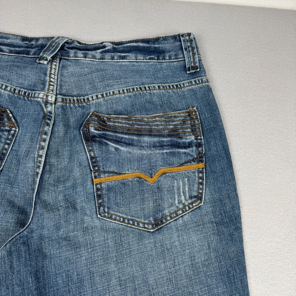 Guess Jeans Mens 34‎ Medium Wash Bootcut Denim Blue Cotton Pants X8302400000