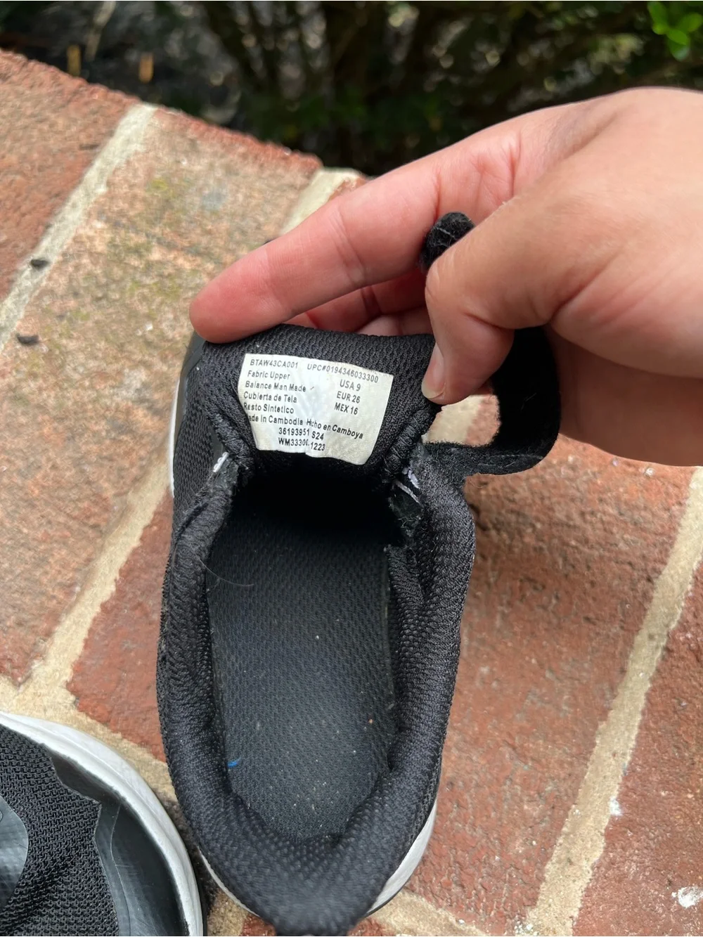 Kids Black Athletic Sneakers with Hook-and-Loop Strap