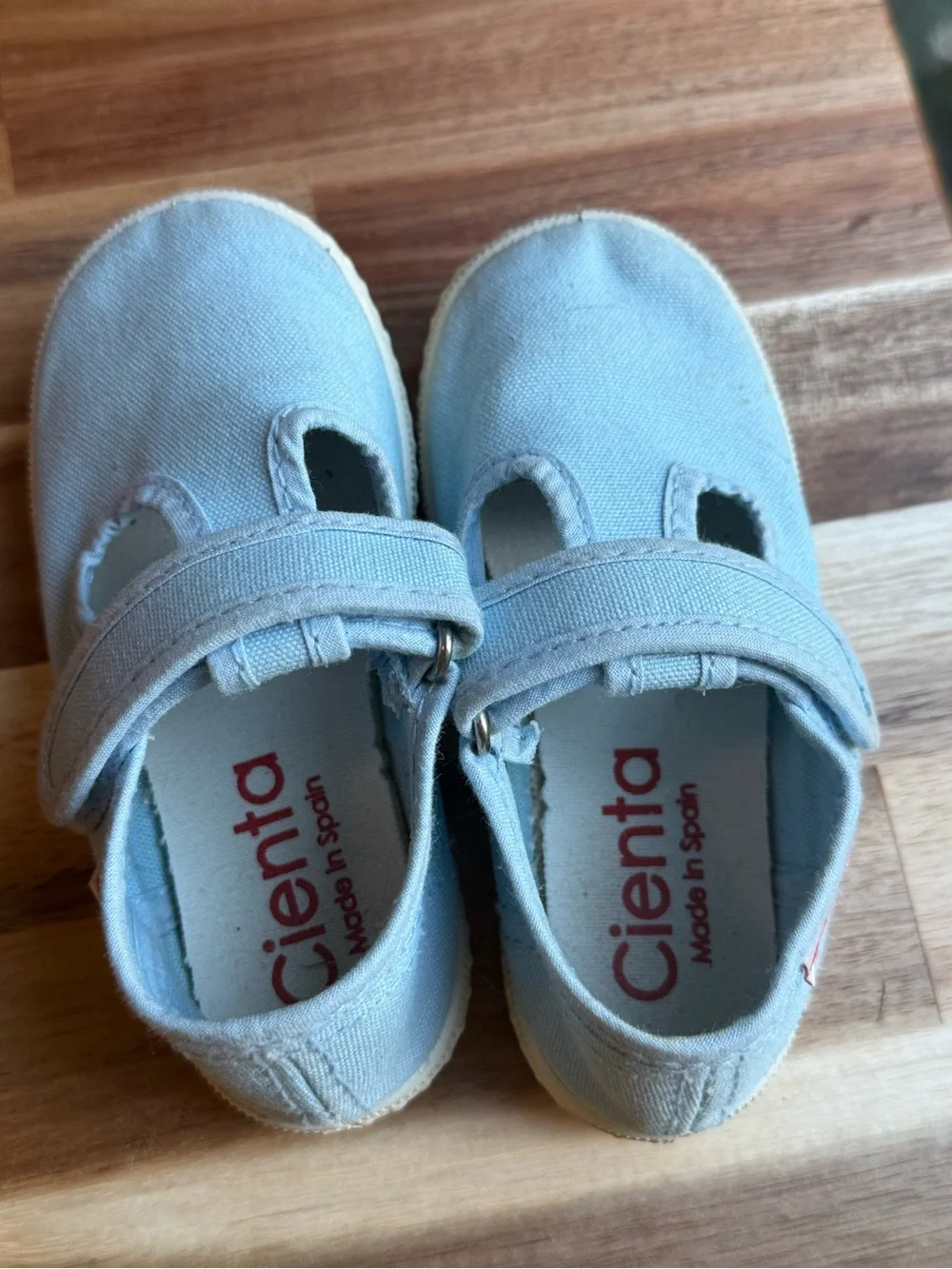 Cienta baby blue MJ shoes size 6