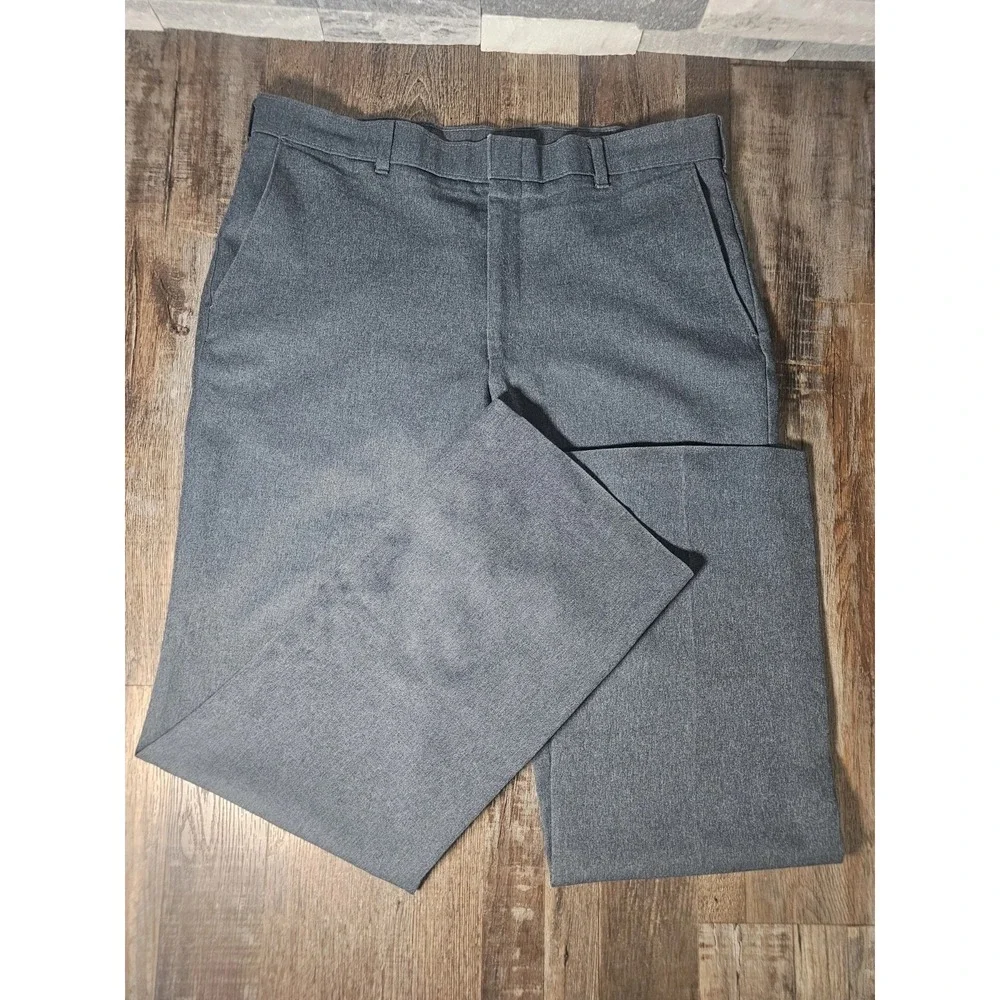 Vtg Levi's Action Slacks Mens Gray Dress Pants Business Casual Trousers 35x31